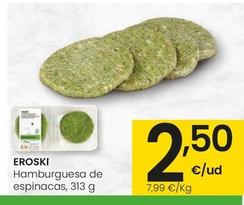 Oferta de Eroski - Hamburguesa De Espinacas por 2,5€ en Eroski