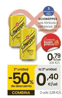 Oferta de Schweppes - Las Tonicas Y Refrescos por 0,79€ en Eroski