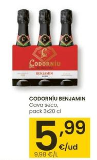 Oferta de Codorniu - Benjamin Cava Seco por 5,99€ en Eroski