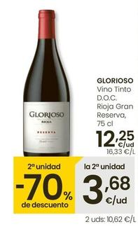 Oferta de Glorioso - Vino Tinto D.o.c. Rioja Gran Reserva por 12,25€ en Eroski