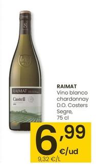 Oferta de Raimat - Vino Blanco Chardonnay D.o. Coster Segre por 6,99€ en Eroski