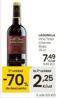Oferta de Lagunilla - Vino Tinto Crianza Rioja por 7,49€ en Eroski