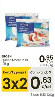 Oferta de Eroski - Queso Mozzarella por 0,95€ en Eroski