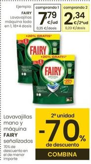 Oferta de Fairy - Lavavajillas Maquina Todo En1 por 7,79€ en Eroski