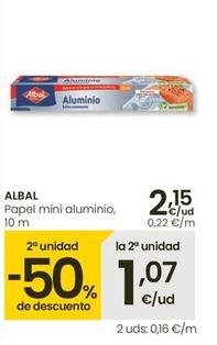 Oferta de Albal - Papel Mini Aluminio por 2,15€ en Eroski