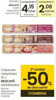Oferta de Nescafé - Cafe Nespresso India por 4,15€ en Eroski
