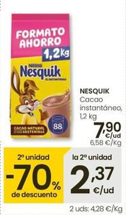 Oferta de Nestlé - Nesquik Cacao Instantaneo por 7,9€ en Eroski
