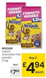 Oferta de Nesquik - Instant Chocolate Milk Powder por 7,6€ en Eroski