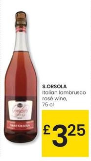 Oferta de S.Orsola - Italian Lambrusco Rose Wine por 3,25€ en Eroski