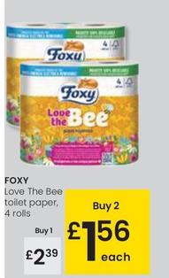 Oferta de Foxy - Love The Bee Toilet Paper por 2,39€ en Eroski