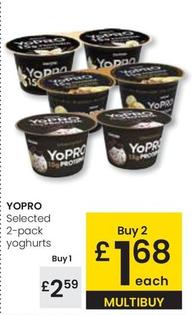 Oferta de Yopro - Selected 2-pack Yoghurts por 2,59€ en Eroski