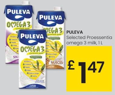 Oferta de Puleva - Selected Proessentia Omega 3 Milk por 1,47€ en Eroski