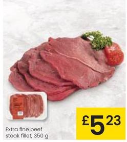 Oferta de Extra Fine Beef Steak Fillet por 5,23€ en Eroski