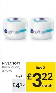 Oferta de Nivea - Soft Body Lotion por 4,95€ en Eroski