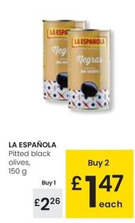 Oferta de La Española - Pitted Black Olives por 2,26€ en Eroski