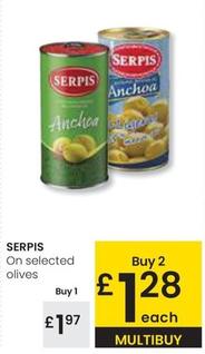 Oferta de Serpis - On Selected Olives por 1,97€ en Eroski