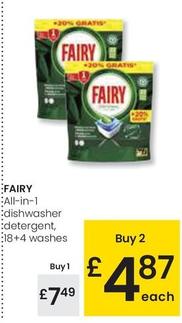 Oferta de Fairy - Call-In-1 Dishwasher Detergent por 7,49€ en Eroski