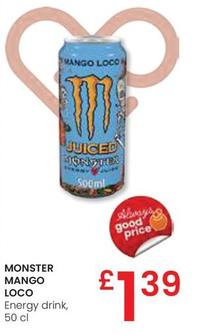 Oferta de Monster - Energy Drink por 1,39€ en Eroski
