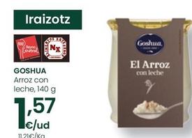 Oferta de Goshua - Arroz On Leche por 1,57€ en Eroski