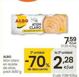 Oferta de Albo - Atun Claro En Aceite De Oliva por 7,59€ en Eroski