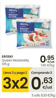 Oferta de Eroski - Queso Mozzarella por 0,95€ en Eroski