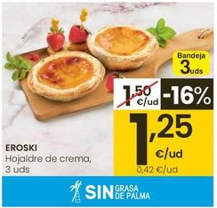 Oferta de Eroski - Hojaldre De Crema por 1,25€ en Eroski