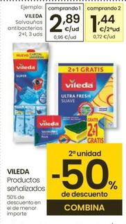 Oferta de Vileda - Salvaunas Antibacterias por 2,89€ en Eroski