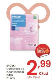 Oferta de Eroski - Compresa De Incontinencia Extra por 2,99€ en Eroski