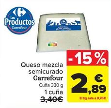 Oferta de Carrefour - Queso mezcla semicurado   por 2,89€ en Carrefour