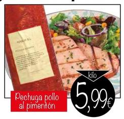 Oferta de Pechuga de pollo por 5,99€ en Supermercados Piedra