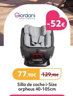 Oferta de Giordani - Silla de coche i-Size orpheus 40-105cm por 77,9€ en Prénatal