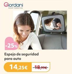 Oferta de Giordani - Espejo De Seguridad Para Auto por 14,25€ en Prénatal