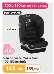 Oferta de Be Cool - Silla De Coche Mars I-size 100-150cm Dark por 143,9€ en Prénatal
