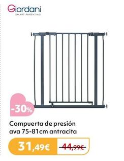 Oferta de Giordani - Compuerta De Presión Ava 75-81cm Antracita por 31,49€ en Prénatal