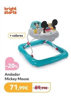 Oferta de Bright Stars - Andador Mickey Mouse por 71,99€ en Prénatal