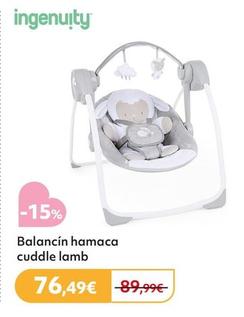 Oferta de Ingenuity - Balancín Hamaca Cuddle Lamb por 79,99€ en Prénatal