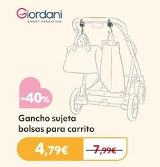 Oferta de Giordani - Gancho Sujeta Bolsas Para Carrito por 4,79€ en Prénatal