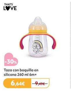 Oferta de That's Love - Taza Con Boquilla En Silicona 260 ml 6m+ por 6,64€ en Prénatal