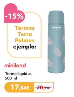 Oferta de Miniland - Termo Líquidos 500 ml por 17,84€ en Prénatal