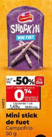 Oferta de Campofrío - Mini Stick De Fuet por 1,49€ en Dia
