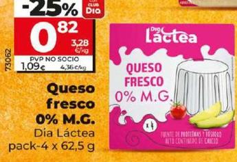 Oferta de Dia Lactea - Queso Fresco 0% M.G. por 0,82€ en Dia