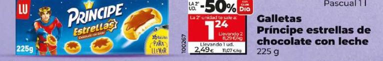 Oferta de Lu - Galletas Príncipe Estrellas De Chocolate Con Leche por 2,49€ en Dia