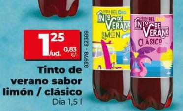 Oferta de Dia - Tinto De Verano Sabor Limón / Clásico por 1,25€ en Dia