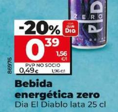 Oferta de Dia El Diablo - Bebida Energética Zero  por 0,39€ en Dia
