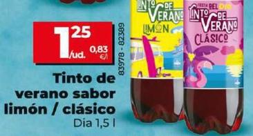 Oferta de Dia - Tinto De Verano Sabor Limon / Clasico por 1,25€ en Dia