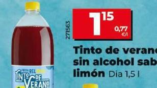 Oferta de Dia - Tinto De Verano Sin Alcohol Sabor Limon por 1,15€ en Dia