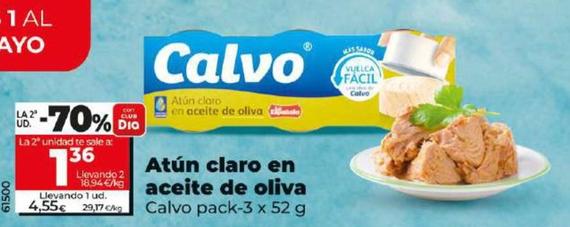 Oferta de Calvo - Atun Claro En Aceite De Oliva por 4,55€ en Dia