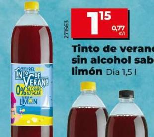 Oferta de Dia - Tinto De Verano sin Alcohol Sabor Limón por 1,15€ en Dia