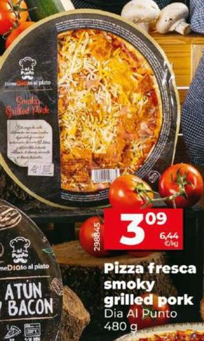 Oferta de Dia Al Punto - Pizza Fresca Smoky Grilled Pork por 2,99€ en Dia