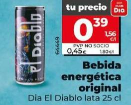 Oferta de Dia El Diablo - Bebida Energética Original por 0,39€ en Dia